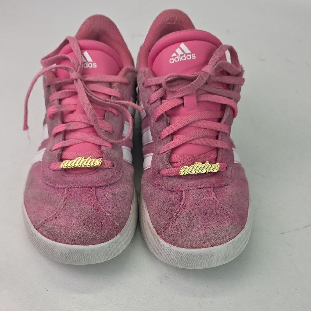 Adidas‎ Women's Sneakers Size 5 Pink White Suede Low Top Lace Up Shoes